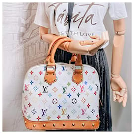 Louis Vuitton-Alma PM Epi Leather Murakami White Bag-Multiple colors