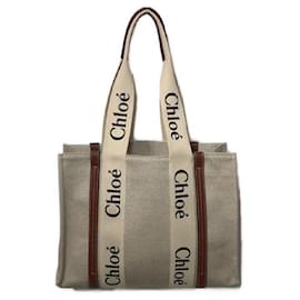Chloé-****Chloe “Woody” Medium Tote Bag-Brown,Other