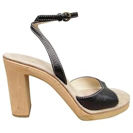 Miu Miu-Piu Miu p sandals 37,5-Black