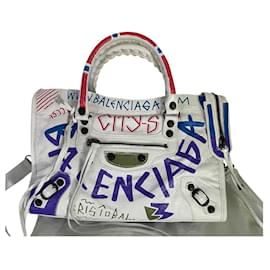 Balenciaga-Handbags-White,Red,Blue