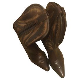 Botas Mexicana de couro marrom caramelo Marrom Caramelo