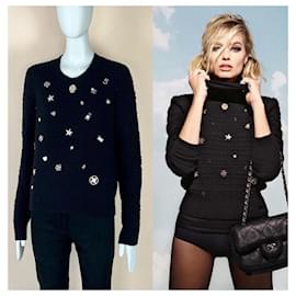 Chanel-New Lucky Charms Cashmere Jumper-Black