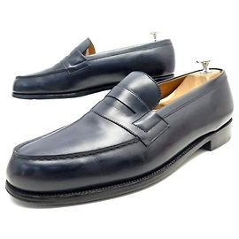 MOCASSINI JM WESTON 180 In pelle 9.5E 43.5 l44 MOCASSINI BLU NAVY Blu navy