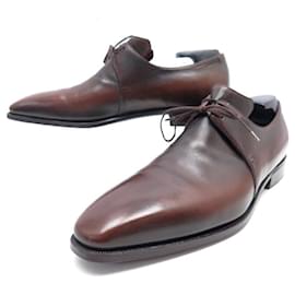 Corthay-CORTHAY ARCA DERBY SHOES 8E 41.5 BROWN LEATHER SHOES-Brown