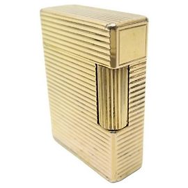 LIGHTER ST DUPONT LINE 1 GOLDEN LIGHTER GOLD PLATED DIAMOND TIP Golden