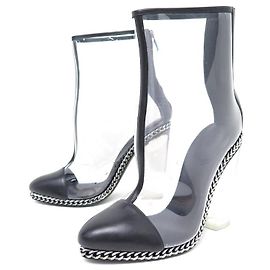 PIERRE BALMAIN SHOES DAX BOOTS S8FC256 40.5 CLEAR PVC SHOES Black