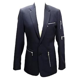 Christian Dior-NEW DIOR HOMME JACKET 663C259a3576 44 S NAVY BLUE WOOL NAVY BLUE JACKET-Navy blue