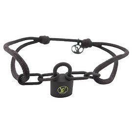 Louis Vuitton NEUF BRACELET VUITTON SILVER LOCKIT X VIRGIL ABLOH Q05270 TITANE NOIR STRAP Noir