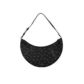 Borsa a tracolla Alaïa Eyelet Demi-Lune Nero