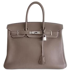 Hermès-HERMES BIRKIN BAG 35 etoupe-Grey