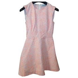 Christian Dior-CHRISTIAN DIOR Textured Neon Stich Dress Size FR 38 US 6 UK 10-Multiple colors