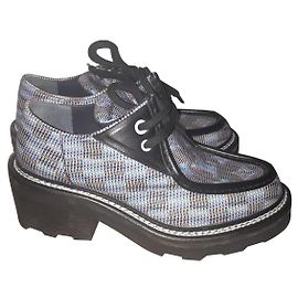 Mocassin Beabourg Louis Vuitton/Derby Multicolore Taille 37.5 US 7.5 UK 4.5 Bleu Multicolore
