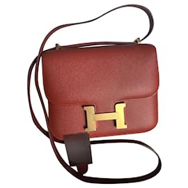 Hermès-New Constance 18 with mirror-Dark red