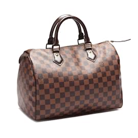 Louis Vuitton-Louis Vuitton Damier Ebene Speedy 30 Canvas Handbag in Excellent condition-Brown