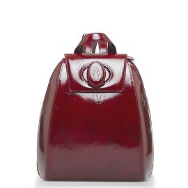 Cartier „Happy Birthday“-Rucksack aus Lackleder Rot