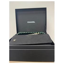 Chanel-Lunettes de soleil-Vert foncé