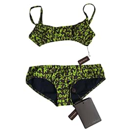 LOUIS VUITTON Vintage Damier Swimwear Swimsuit Bikini Set 38 