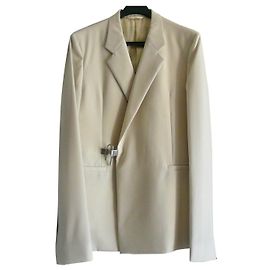GIVENCHY Men's Ivory U LOCK Suit very good condition T48 fr Cream