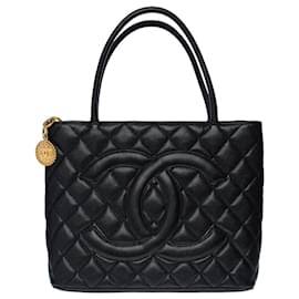 Chanel-CHANEL Medallion Bag in Black Leather - 100729-Black