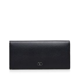 & Other Stories Other Valentino Leather Long Wallet Leather Long Wallet in Very Good Black