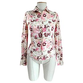Camisa 0039 de algodón con flores Multicolor