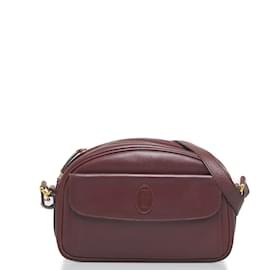 Cartier-Must De Cartier Leather Crossbody Bag-Rosso