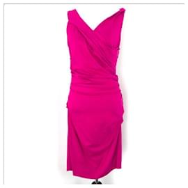 Diane Von Furstenberg-Vestido rosa sin mangas Bentley de DvF-Rosa