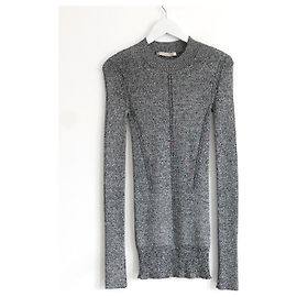 Top en maille lurex argenté Christopher Kane Argenté