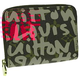 Louis Vuitton-LOUIS VUITTON Monogram Graffiti Zippy Coin Purse Fuchsia M93707 LV Auth yk6630-Fuschia