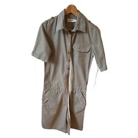Robe SESSUN T.FR 38 Coton Beige