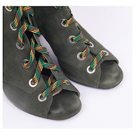 Prada-PRADA Botas T.UE 37 ante-Verde