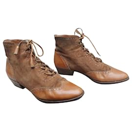 Autre Marque-vintage ankle boots 36-Light brown