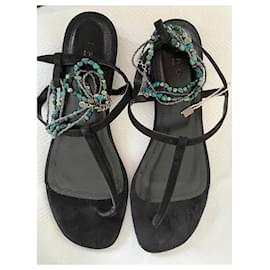Iro-IRO flat sandals-Black