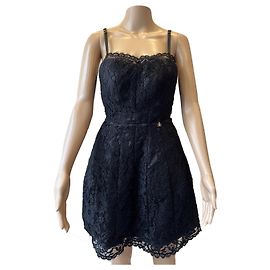 Robe en dentelle noire Elisabetta Franchi Noir