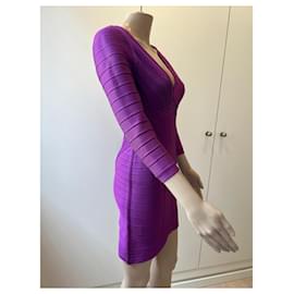 Herve Leger-Dresses-Purple