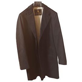 Loro Piana Black Storm System Cashmere Coat Black