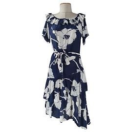 Autre Marque Vestido floral Timo azul e branco de viscose Azul