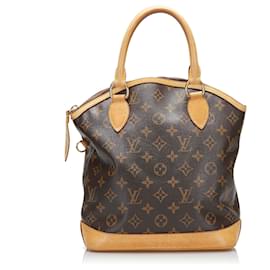 Louis Vuitton-Louis Vuitton Brown Monogram Lockit Vertical-Brown