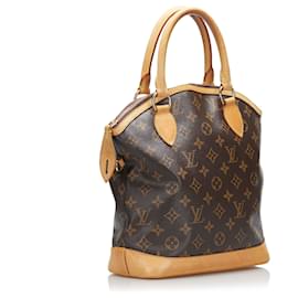 Louis Vuitton-Louis Vuitton Brown Monogram Lockit Vertical-Brown