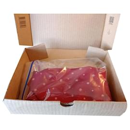 Yves Saint Laurent-Yves Saint-Laurent bright red tie, Off-white patterns-Red,Eggshell