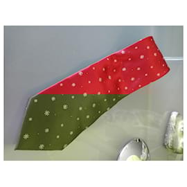 Yves Saint Laurent-Yves Saint-Laurent bright red tie, Off-white patterns-Red,Eggshell