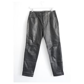 J Brand Cropped Leather Pants Black