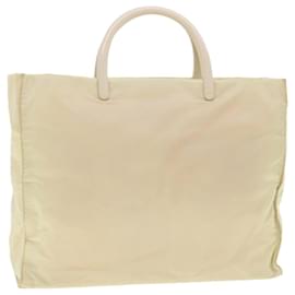 Prada-PRADA Hand Bag Nylon Beige Auth hk668-Beige