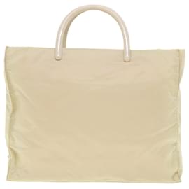 Prada-PRADA Sac à Main Nylon Beige Auth hk668-Beige