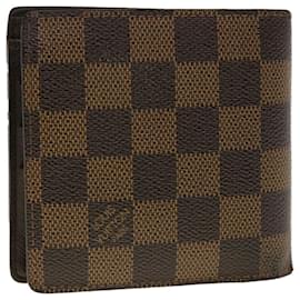 Louis Vuitton-LOUIS VUITTON Damier Ebene Portefeuille Marco Bifold Wallet N61675 LV Auth 40636-Otro