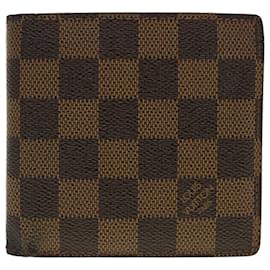 Louis Vuitton-LOUIS VUITTON Damier Ebene Portefeuille Marco Carteira Bifold N61675 Autenticação de LV 40636-Outro