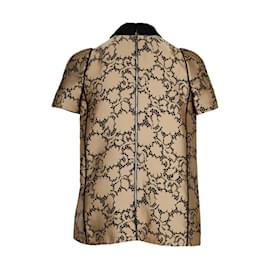 Louis Vuitton-Louis Vuitton Printed Top with Collar-Multiple colors