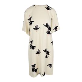 Marni Robe oversize à fleurs Écru