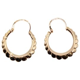Autre Marque-Yellow gold round hoop earrings 18 carats-Gold hardware