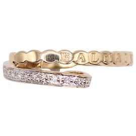 Balmain Pavé-Diamantring 2 Gold 18 Karat Gold hardware